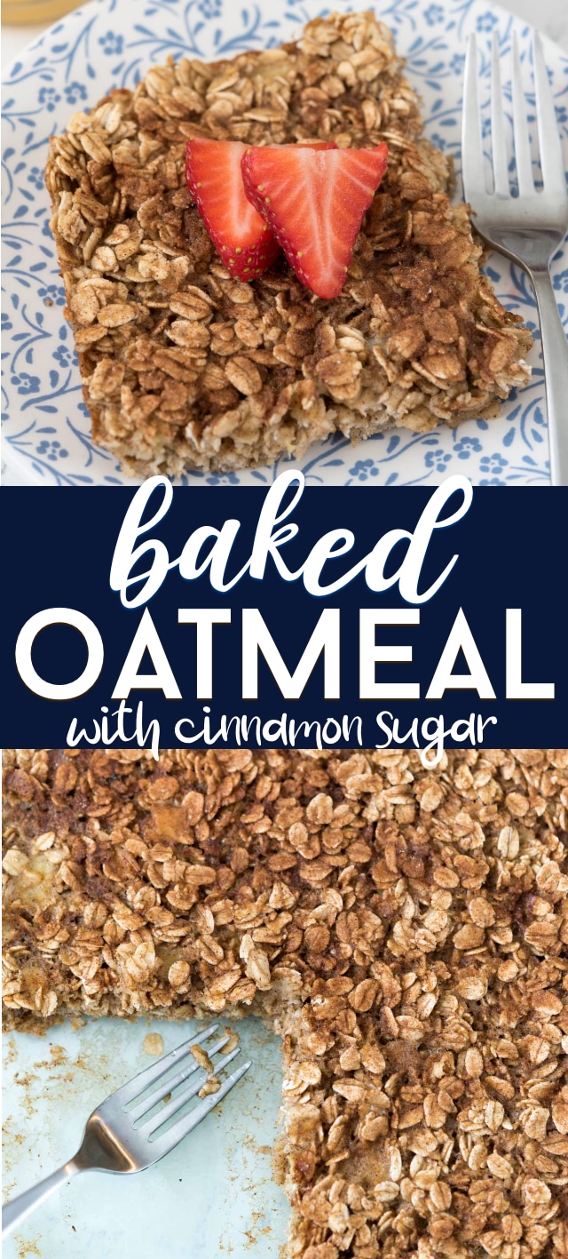 collage of baked oatmeal photos