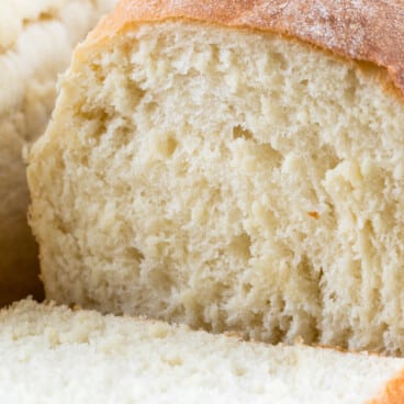 sliced homemade white bread