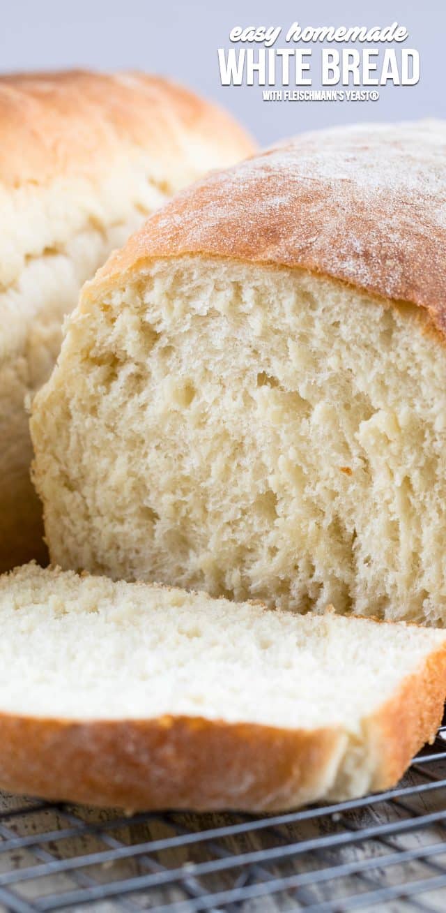 sliced homemade white bread