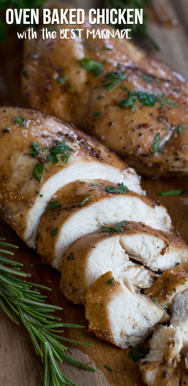 Easy Oven Baked Chicken Breasts (with the best marinade) Crazy for Crust