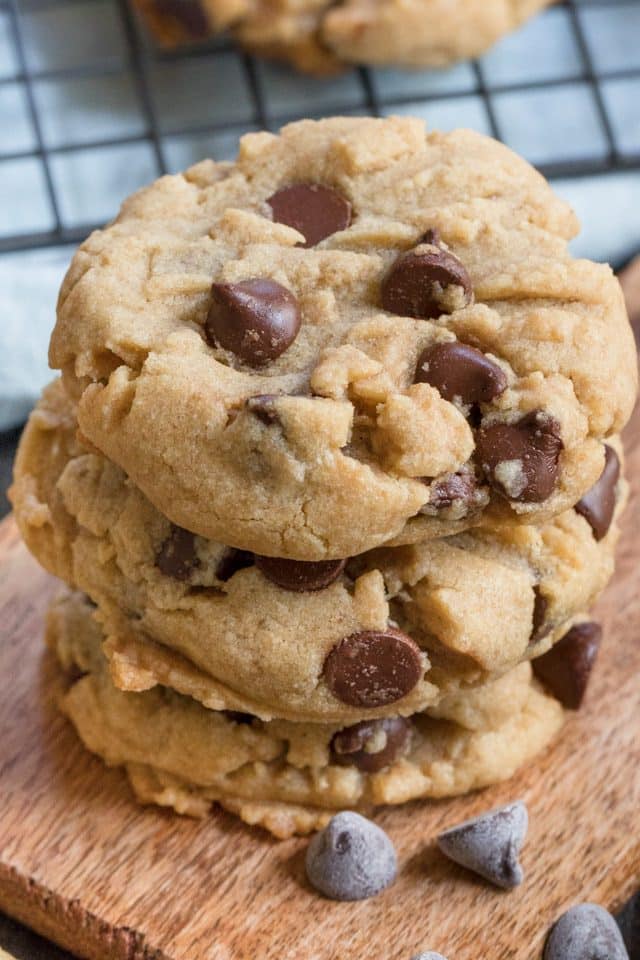 BEST Soft Peanut Butter Chocolate Chip Cookies - Crazy for Crust