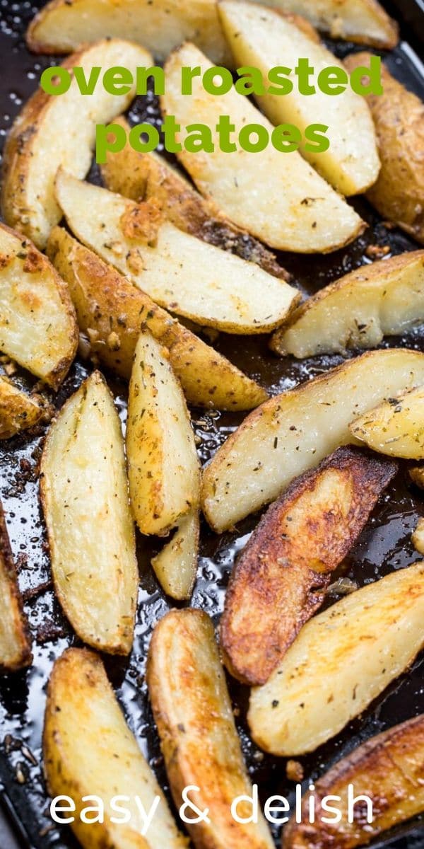 roasted potatoes on cookie sheet