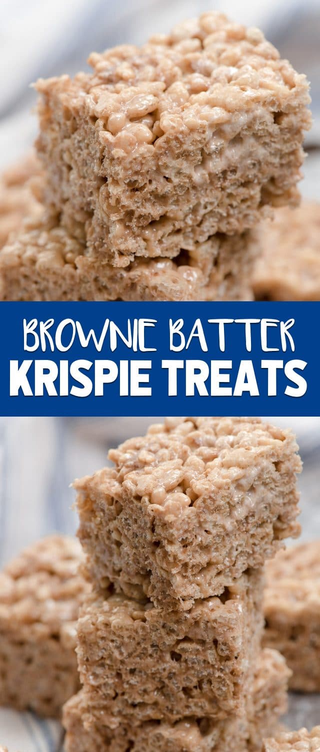 brownie batter Krispie treats collage