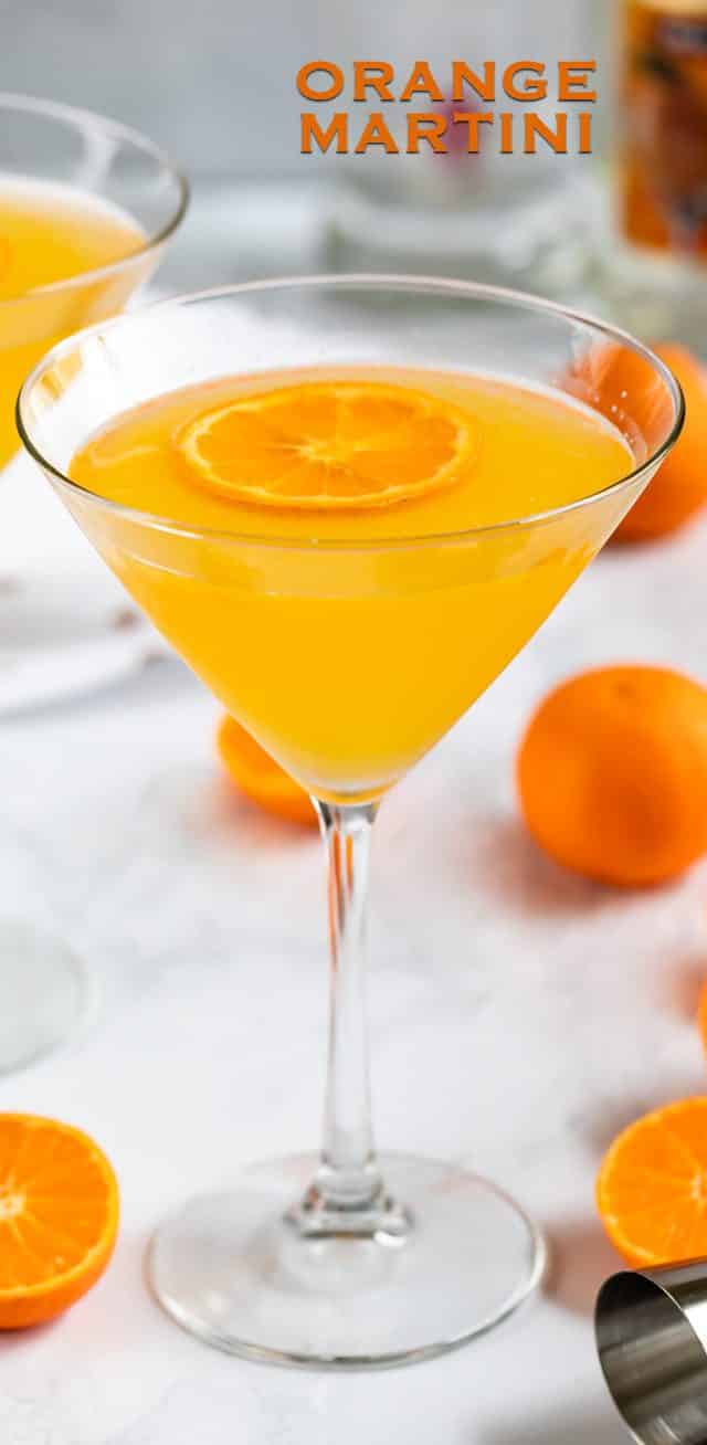 orange martini in glass