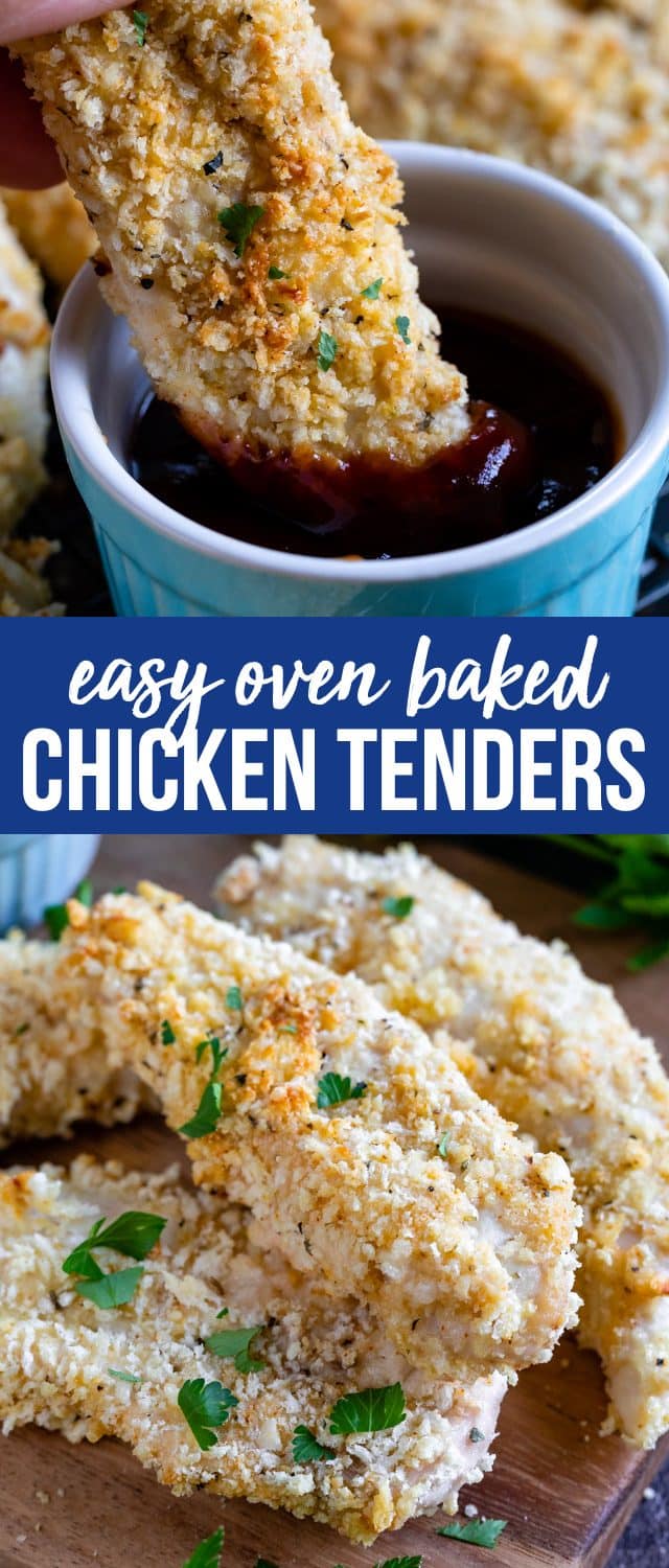 Easy Oven Baked Chicken Tenders - Crazy for Crust