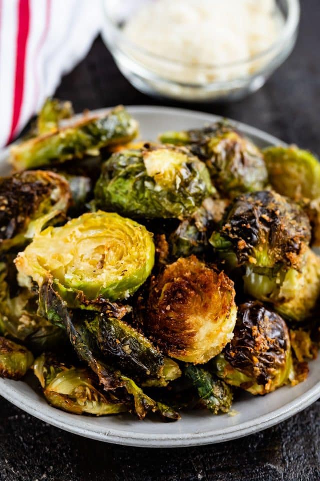 plate of Roasted Brussels sprouts