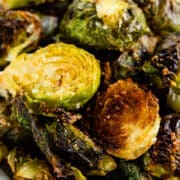 plate of Roasted Brussels sprouts