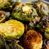 plate of Roasted Brussels sprouts