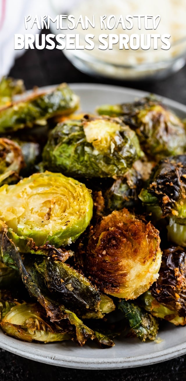 Parmesan Roasted Brussels Sprouts - Crazy for Crust