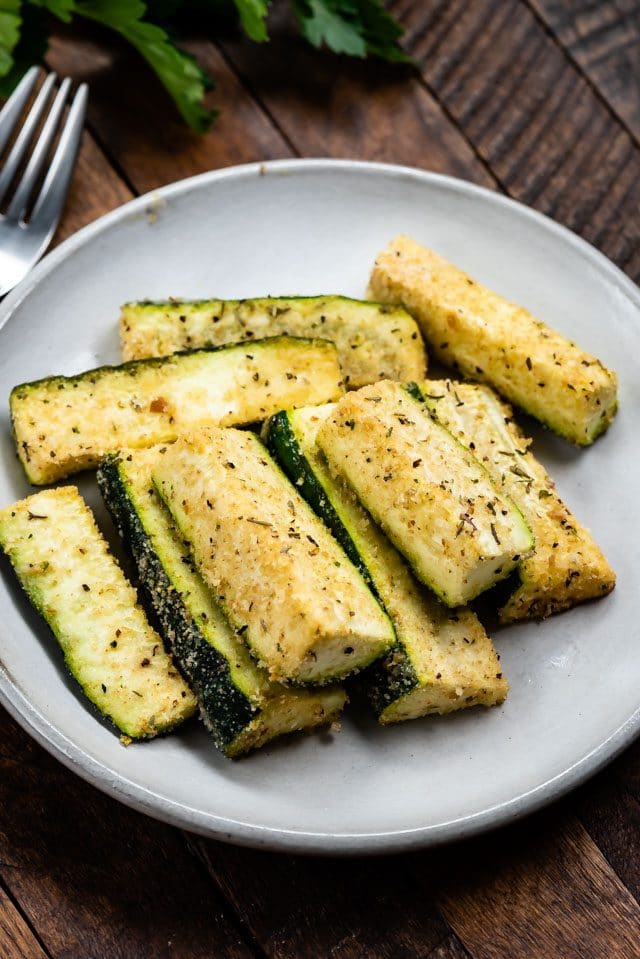 Parmesan Roasted Zucchini - Crazy for Crust