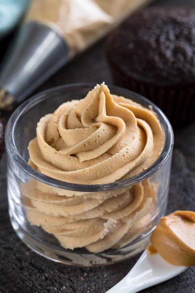 peanut butter frosting recipe in jar