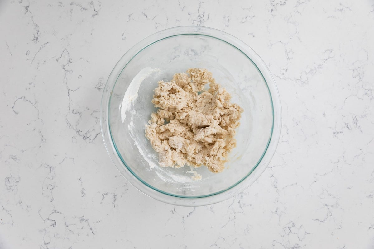 dumpling dough in bowl