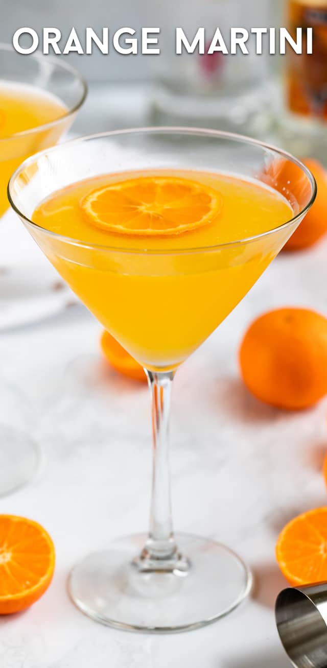 orange martini in glass