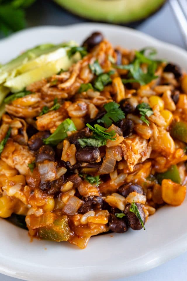 Chicken Enchilada Skillet (20 min meal) Crazy for Crust