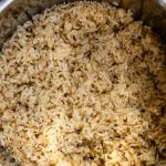 overhead shot instant pot brown rice