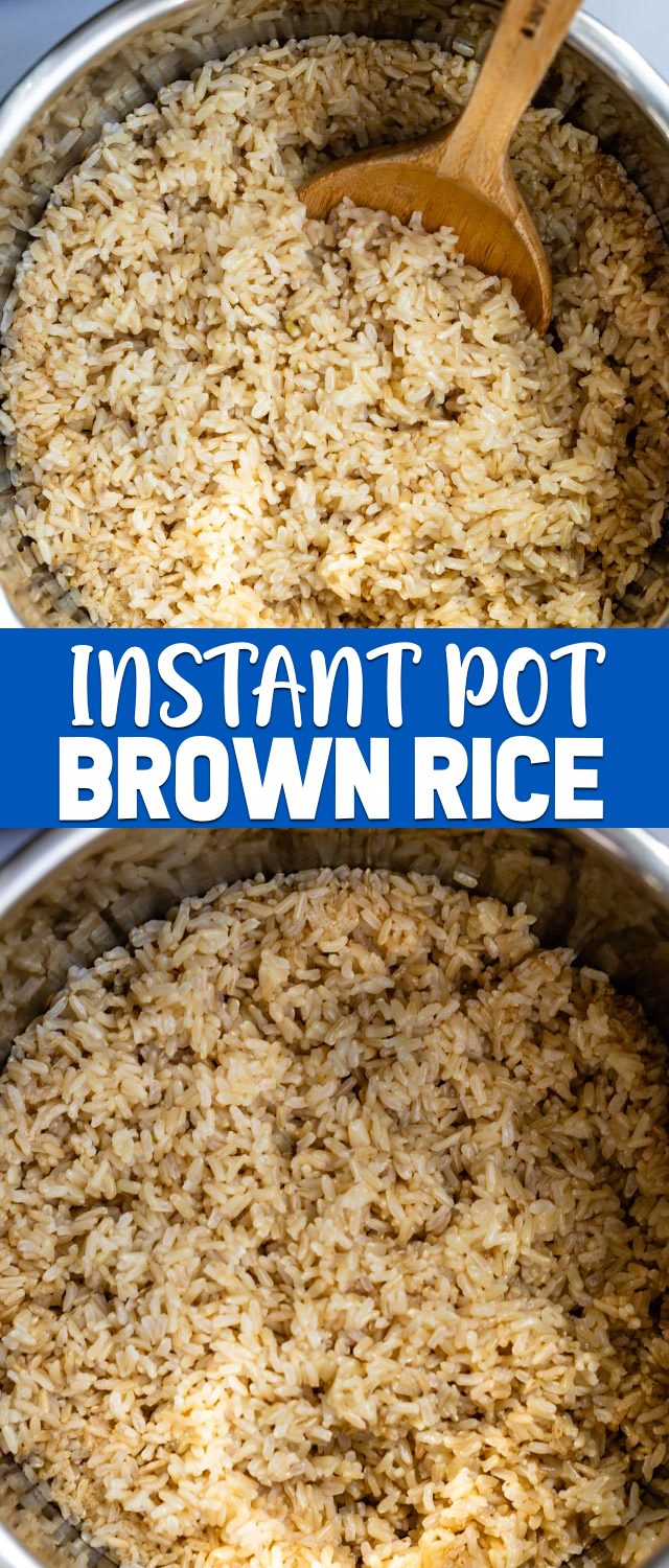 collage instant pot brown rice
