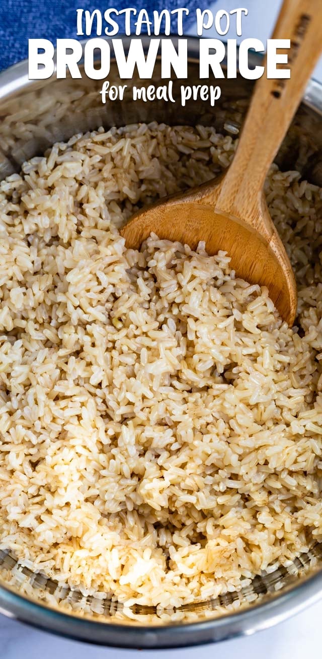 overhead shot instant pot brown rice