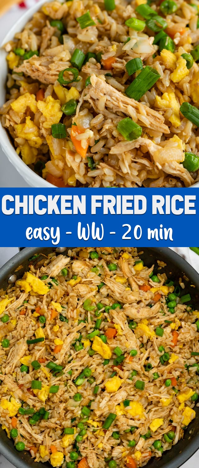 Easy Chicken Fried Rice (WW 20 min meal) - Crazy for Crust