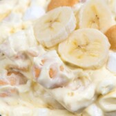 banana pudding fluff in bowl
