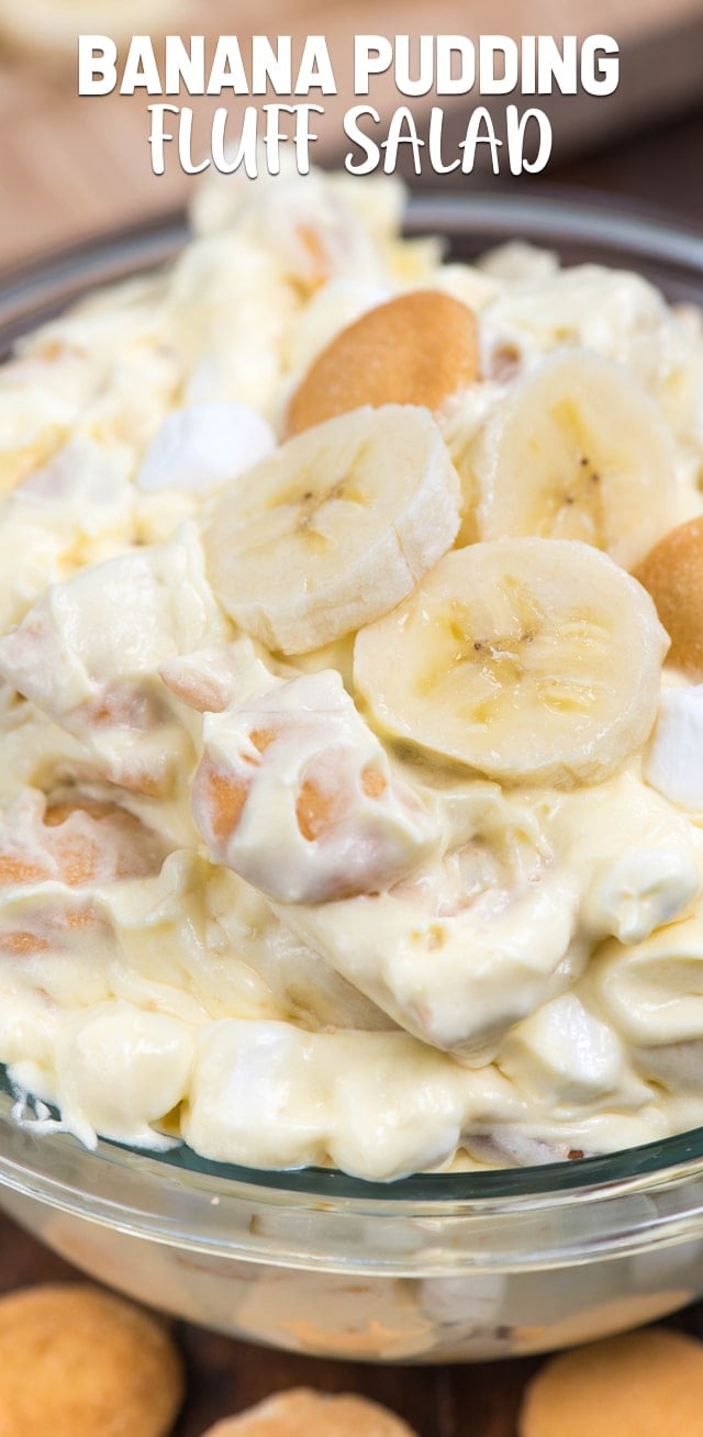 banana pudding fluff in bowl