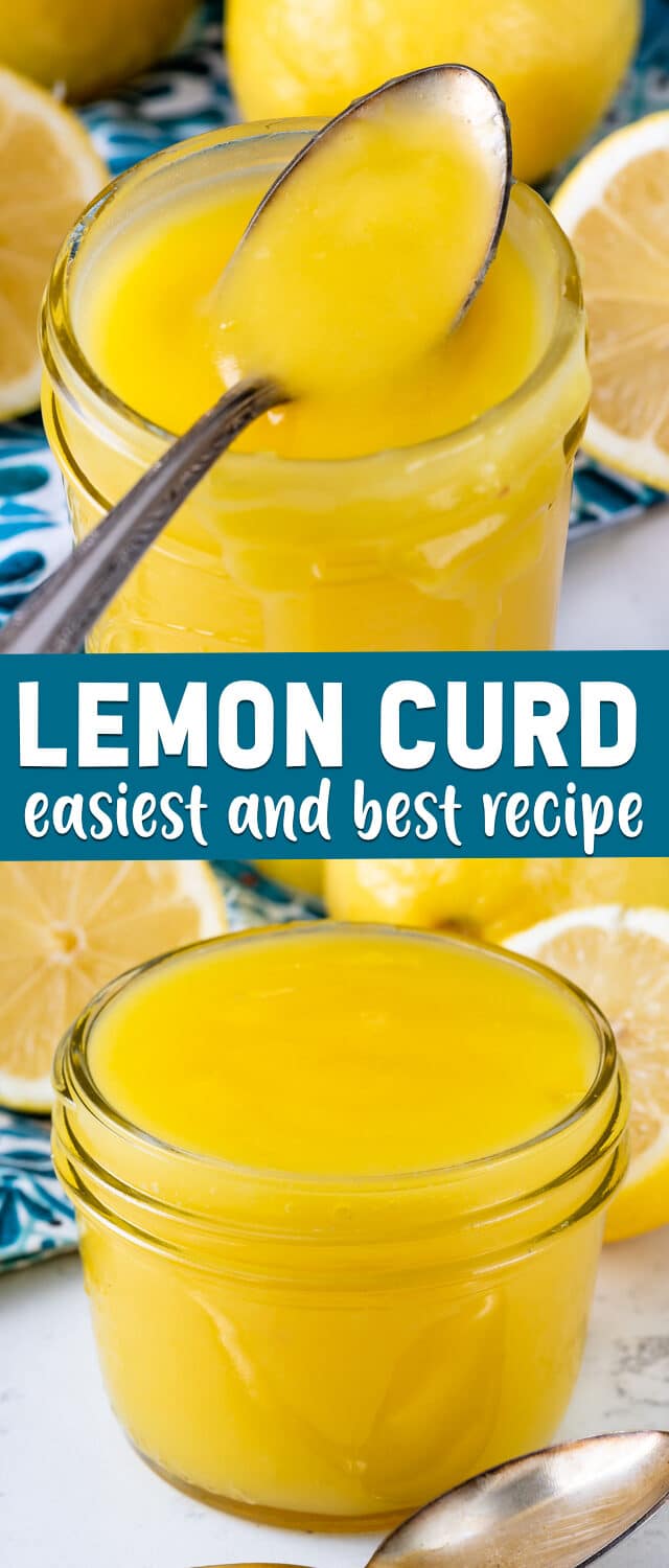 collage of lemon curd photos