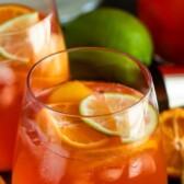 fruity margarita punch in glass