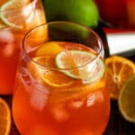 fruity margarita punch in glass