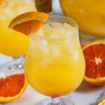 orange vodka party punch in glass
