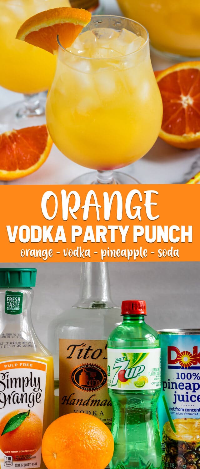 collage orange vodka party punch photos