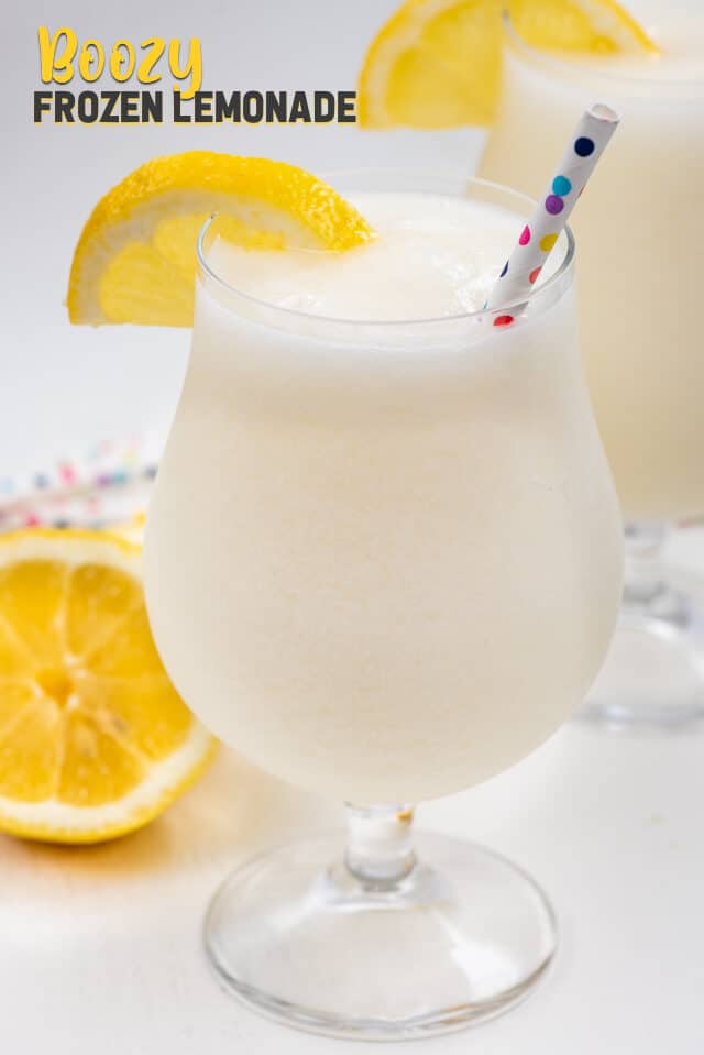 frozen lemonade in glass