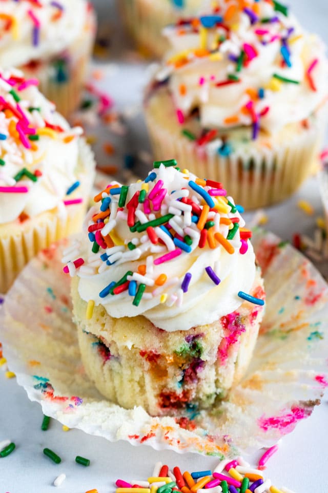 funfetti cupcake unwrapped