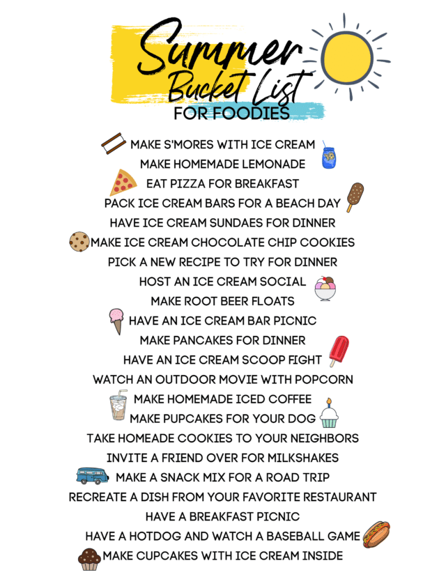 summer bucket list