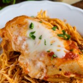 instant pot chicken parmesan on noodles