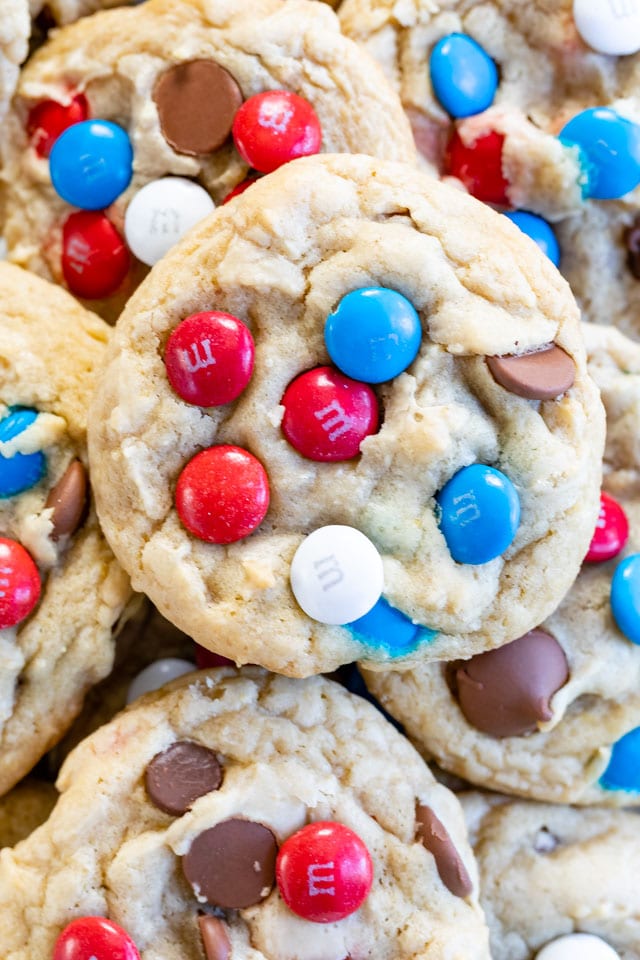 4th of july chocolate chip cookies