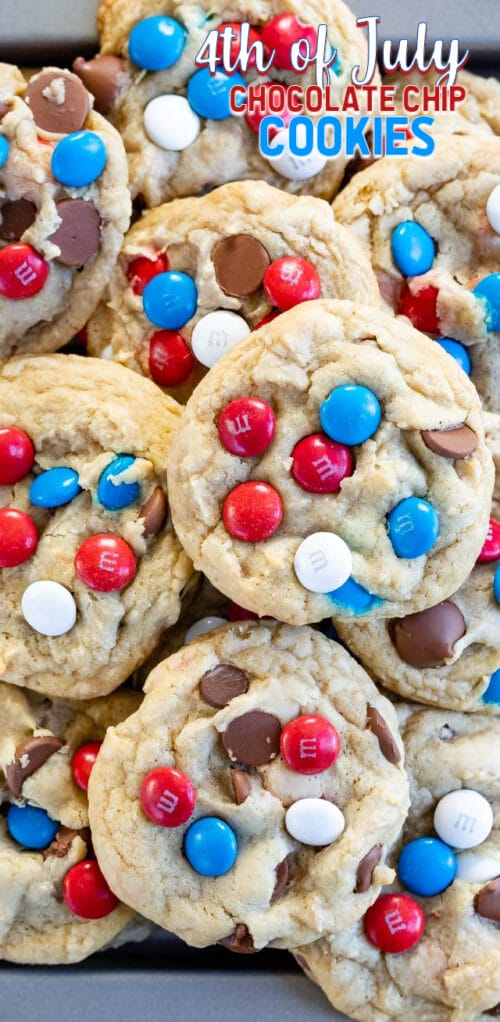 4th of July Chocolate Chip Cookies Crazy for Crust