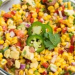 corn salad in bowl