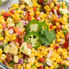 corn salad in bowl