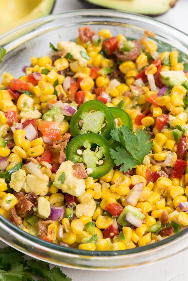 corn salad in bowl