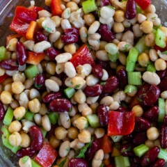 bean salad in bowl