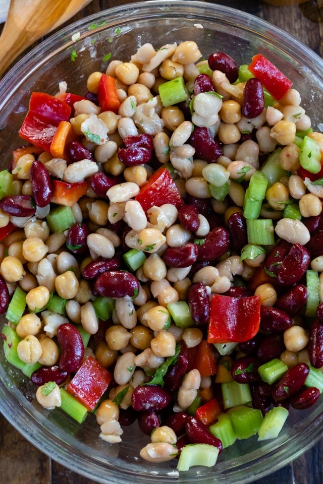 bean salad in bowl