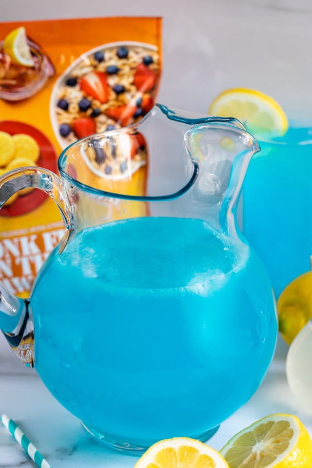 electric lemonade in pitcher