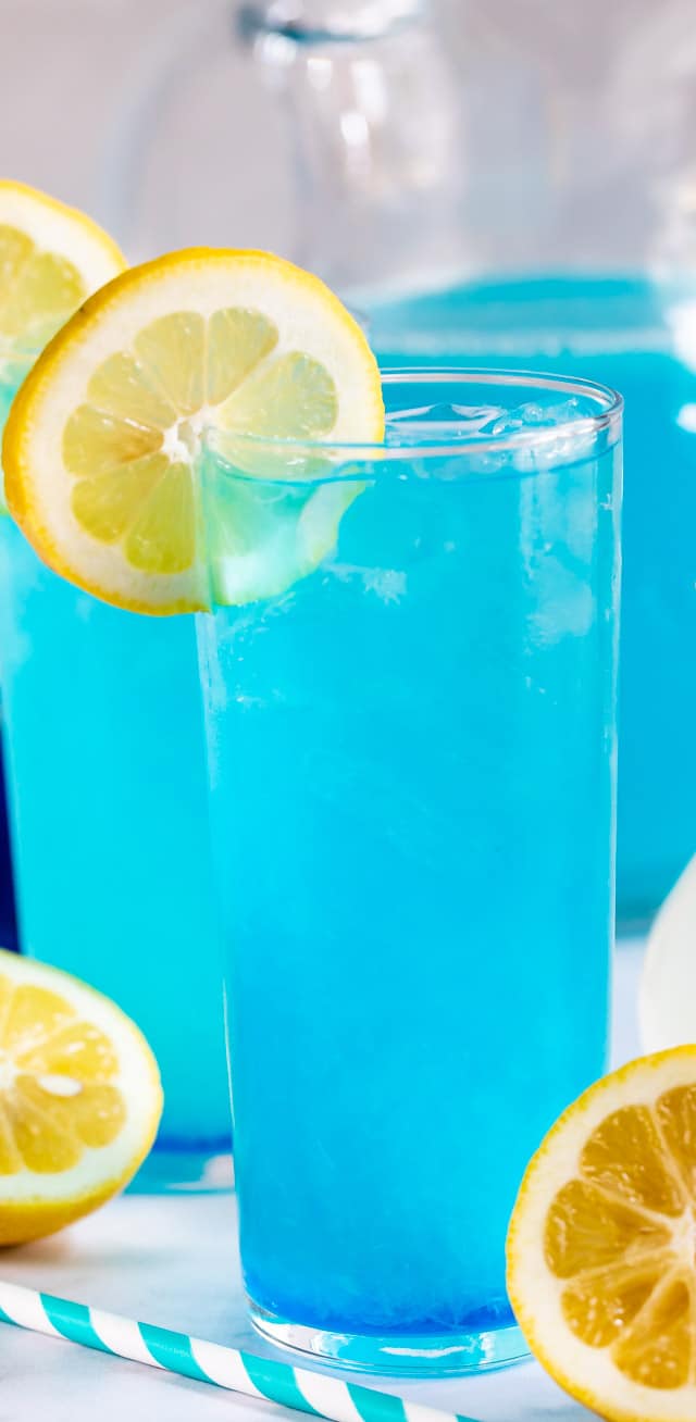 electric lemonade in tall glass