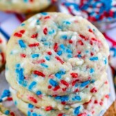sprinkle cookies on cutting board