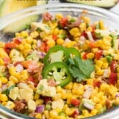 corn salad in bowl