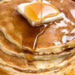 stack of the best fluffy pancake recipe pancakes