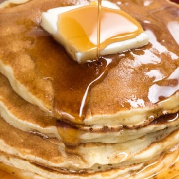 stack of the best fluffy pancake recipe pancakes