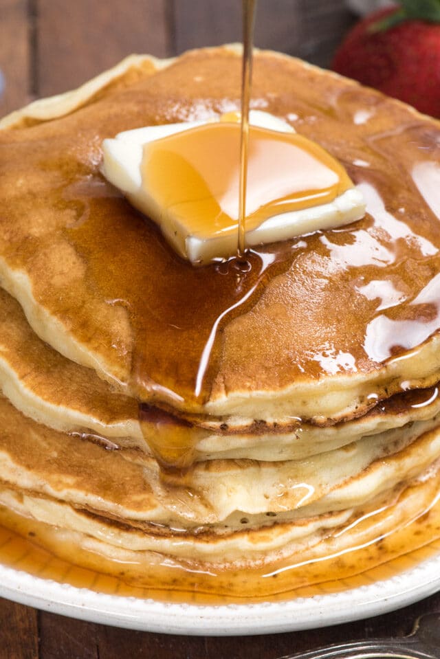 stack of the best fluffy pancake recipe pancakes