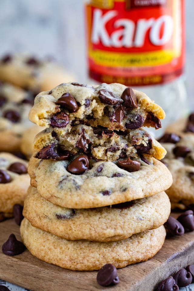 broken chewy chocolate chip cookies