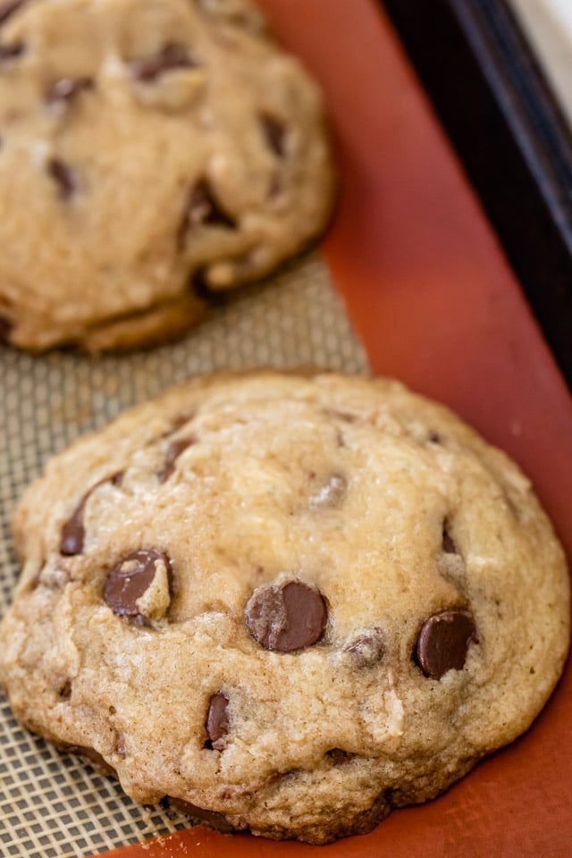 This is a perfectly done cookie right out of the oven