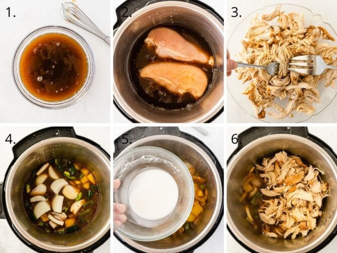 process shots how to make sweet and sour chicken in instant pot